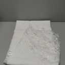 ARTABLE Lace Rectangular Tablecloths with Exquisite Macrame Border Clear Embroidered Kitchen Holidays Fabric Tablecloth (Beige, 60 x 84 Inch Oval)