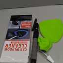 desin Windshield Cleaning Tool, Car Window Cleaner Windshield Cleaner with 4 Reusable and Washable Microfiber Pads and Extendable Handle Auto Inside Glass Wiper Kit (Green)