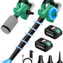 K I M O. Cordless Leaf Blower Vacuum Combo, 3 Nozzles&3 Modes for Inflation & Deflation, 20000RPM 150MPH Variable High Speed, 20Inch Extended Tube, 2 Pack 20V Battery Powered Leaf Blower for Lawn Care