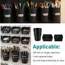 20 PCS Pegboard Cups Bins Set with Hooks & Loops, Pegboard Wall Organizer Assortment Organizer Accessory for Garage Craft Workshop Workbench Hobby Office(Black)