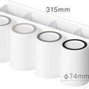 Wall-Mounted Toothbrush and Toothpaste Holder - Self-Draining Design, Easy Installation, Space-Saving, White (Quadruple - Four Normal Cups)