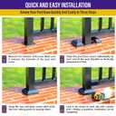 Hulave Split Post Base Cover - Fits 2.5"x2.5" Post/4.5"x4.5" Base for Indoor/Outdoor Iron Railing, Fence, Stair Decorative Skirt Black 8P