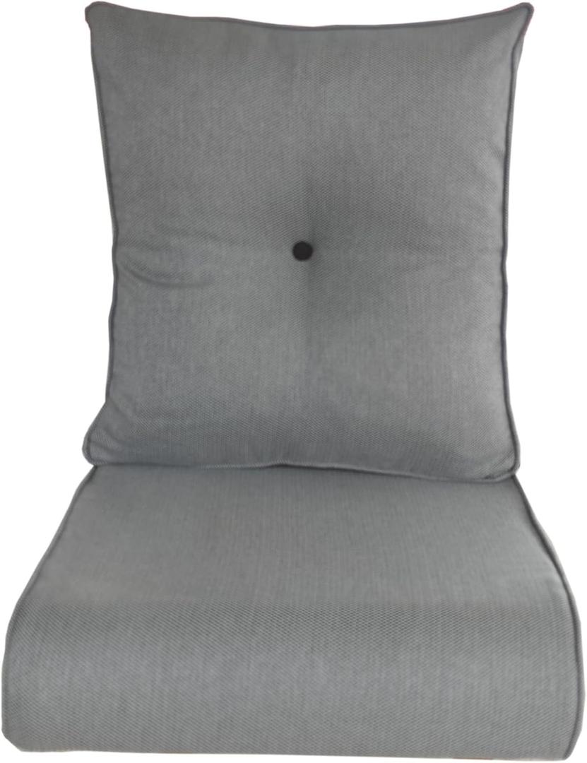 25X25X5 Patio Cushion For Outdoor Furniture Replacement,Weather All Resistant Couch Cushion Set With Button-Tufted Hight Back Removable Covers For Wicker Rocking Swivel Chairs Loveseat Sofa,Beige