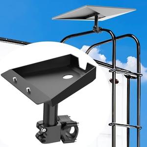 JUYEER Starlink Gen 3 Rv Ladder Mount, Starlink Gen 3 Roof Rack Mount, Starlink Gen 3 Pole Clamp Mount for RV/Pole/Yacht/Camper, Starlink Gen 3 Mount Kit for Any 0.8-1.17Inch Horizontal Bar