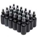 NOOEEISS Frosted Black Glass Small Spray Bottle 2 oz 24 Packs,Fine Mist Sprayer Small Clear Bottles,Refillable Containers mini spray bottles for Cleaning Solutions and Skin Care (Frosted Black 24pcs)