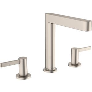 hansgrohe Finoris Modern 2-Handle 3-Hole 0-inch Tall Bathroom Sink Faucet in Brushed Nickel, 76034821