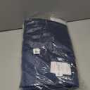 Exclusive Home Chateau Striped Faux Silk Grommet Top Curtain Panel Pair, 54"x96", Navy Grey OEKO-TEX STANDARD 100