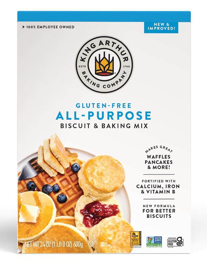 King Arthur Gluten-Free All-Purpose Biscuit & Baking Mix, 24 oz (Pack of 6) - Non-GMO Project Verified, Certified Kosher, Packaging May Vary