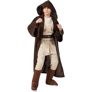 Kids Boys Costume Robe Tunic Cloak Cosplay Outfit 6 years and up (X-Large, Brown)