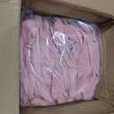 Peomeise 100pcs Dusty Pink Spandex Chair Sashes with Buckle Slider for Wedding, Party Decoration