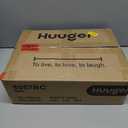 Huuger 5 Drawers Dresser with Charging Station, Dresser for Bedroom, Tall Night Stand, Chest of Drawers with Open Shelf, Bedside Table Nightstand, Fabric Storage Drawers, for Entryway, Black