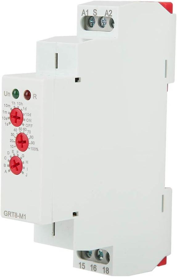 Multifunctional Delay Relay, Time Delay Setting, 10 Functions DIN Rail Mount ACDC 12V~240V