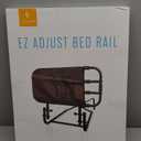 Stander EZ Adjust Bed Rail, Adjustable Senior Bedrail and Safety Assist Railing for Elderly Adults with Organizer Pouch, ASTM Safety Approved Guard-Rail, Black