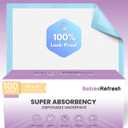 Super Absorbency Disposable Underpads, 17 x 13", 100 Count, Leakproof Quick Drying for Multi-use for Babies, Puppy Pads and Adults, Chucks, Disposable Diaper Changing Pad for Baby, Blue, Small