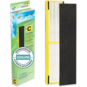 Germ Guardian FLT5000 True HEPA Genuine Air Purifier Replacement Filter C for GermGuardian AC5000E, AC5250PT, AC5300B, AC5350B, CDAP5500, and More