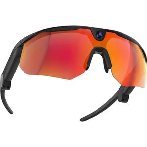 Ranger AI Sports Camera Glasses with 16MP,120FOV, EIS stabilization Camera,1080P Video RecordingUV 400 Protection, OpenEar Audio with walkie-Talkie for Outdoor Sports Black