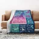 Horse Gifts for Girls Women, Soft Flannel Horse Throw Blanket, Just A Girl Who Loves Horses Blanket, Birthday for Horses Lovers, 80" x 60"