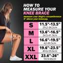 POWERLIX Leg Sleeve - Best Knee Brace for Leg Pain for Men & Women Knee Support for Running, Basketball, Weightlifting, Gym, Workout, Sports Please Check Sizing Chart, Pink XL