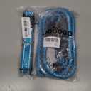 Reflective Dog Collar Padded with Soft Neoprene Breathable Adjustable Nylon Dog Collars for Small Medium Large Dogs (Medium (Pack of 1), Vivid Blue Collar+Leash)