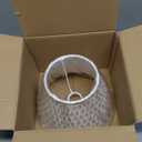 Uno Lamp Shade,Drum Pleated Lamp Shades 5" Top x 9" Bottom x 7" Slant Height,Barrel Small Replacement Lampshade (Uno Fitter), Fabric Lampshades Table lamp Shades Bottle Lamp Shade,1 Pack(Brown Floral)