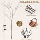 Norme 3 Pcs 65 Inch Extra Long Lifelike Curly Willow Branches Faux, Brown