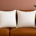 Trendy Home 20x20 Throw Pillow Insert (Set of 2, White) Bed and Couch Pillows Stuffer Hypoallergenic, Decorative Home Indoor Outdoor Sofa Pillow Filler (Machine Wash, 2 Pack)