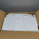 GSSUSA 200 Pack 5.25x3.75x8 Inch Small Paper Gift Bags with Handles Bulk, White Kraft Bag for Small Business, Sturdy Grocery Retail Shopping Birthday Wedding Party Favor Craft Bag