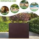 BAYN Metal Rectangular Planter Box Tall Planters for Outdoor Plants Modern Heavy Duty with Drainage Holes for Outside Indoor Patio Deck - Brown, 32x 12x 24