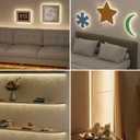 PAUTIX COB LED Strip Lights with RF Remote,UL Listed Dotless LED Lights Dimmable 3000K Warm White,Super Bright 16.4ft Flexible 24V LED Tape Light,for Kitchen Cabinets,Bed,Office,Stairs Indoor Lighting