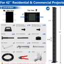 42" Modular 12-16FT Cable Railing Post Kit for Deck