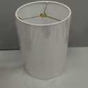 Aspen Creative 31261 Transitional Drum (Cylinder) Shaped Spider Construction Lamp Shade in White Linen, 8" wide (8" x 8" x 11")