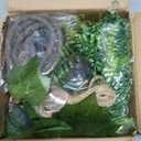 Bearded Dragon Tank Accessories, Reptile Mat Hammock Plants Bridge Jungle Climber Vines Terrarium Decorations for Leopard Gecko, Hermit Crab Lizard Snake (9 PCS Without Reptile Mat)