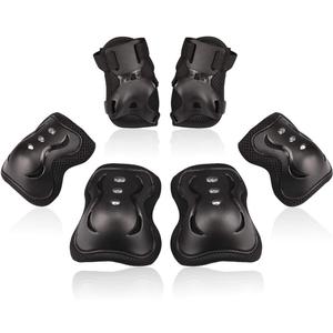 BOSONER Kids/Youth Knee Pad Elbow Pads Guards Protective Gear Set for Roller Skates Cycling BMX Bike Skateboard Inline Skatings Scooter Riding Sports (Medium(9-15 years), Black)