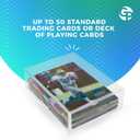 10 Pack Clear Acrylic Card Storage Boxes with Lids 3 1/2" L x 2 1/2" W x 1" H Baseball Card Storage Box, Sports Card Boxes, Magic Card Storage Box and Playing Card Case Made in USA