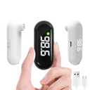Medical Forehead Thermometer, Rechargeable Thermometer for Adults and Kids, Portable Infrared Digital Thermometer with Fever Alarm and LCD Display, Fast Accurate 1s Instant Results (Black)