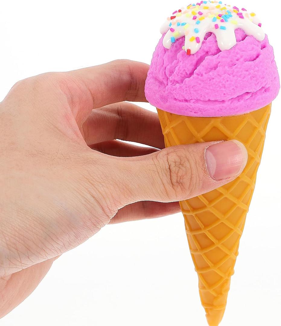Mini Fake Ice Cream Cones Artificial Food Ice Cream Cone Models for Home Kitchen Decor, Photography Props Shop, Window Display -1Pc