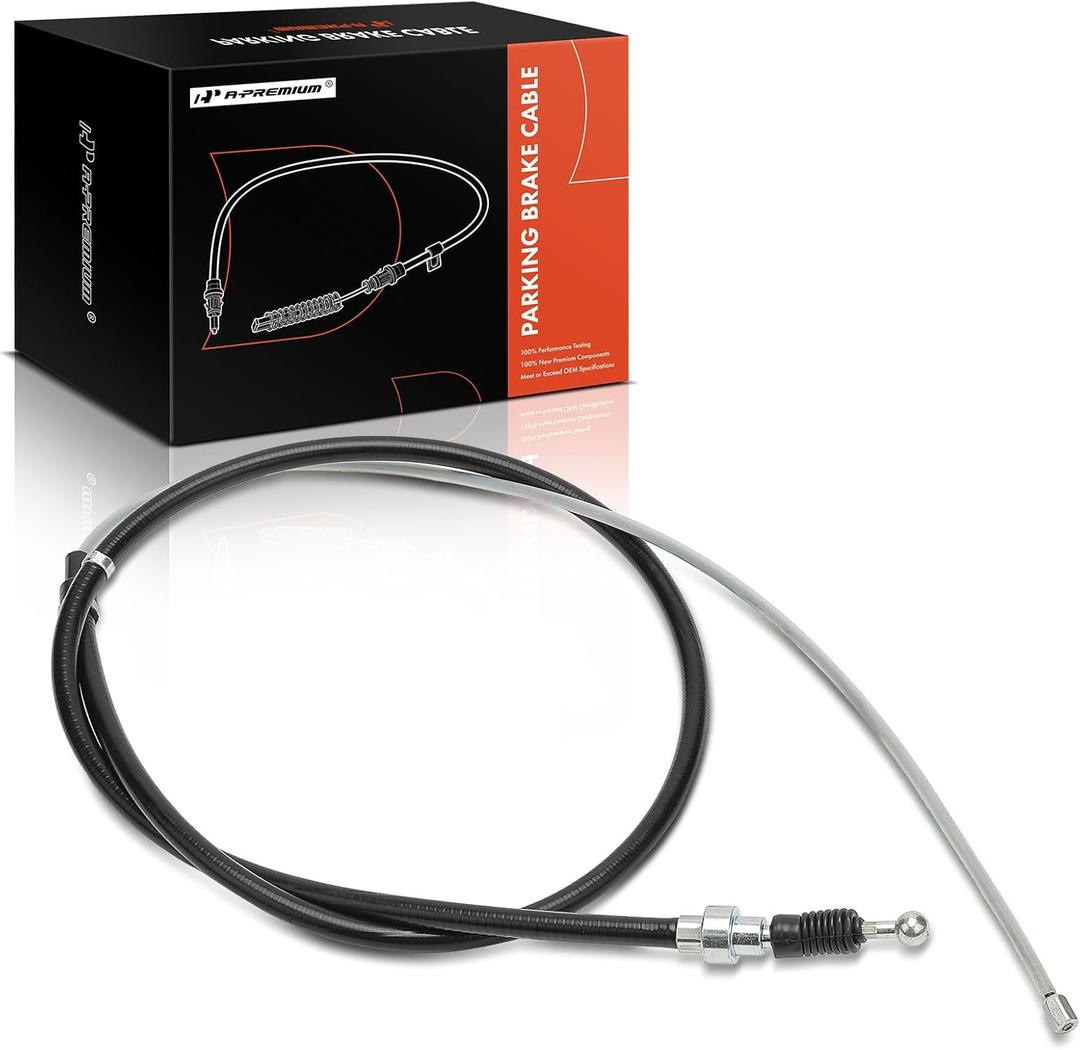 A-Premium Rear Driver or Passenger Side Parking Brake Cable Assembly Compatible with Volkswagen Models: Jetta 2000-2005, Jetta City 2007-2009, Golf 1999-2000/2002-2006/2010, Golf City, Beetle