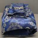 Royal Blue Twin Comforter Set All Season Silk Jacquard Bed Set, Lightweight Quilt, Ultra Soft Microfiber Bedding Comforter Sets with 2 Pillow Shams(Twin/Twin XL, 3 Pieces)