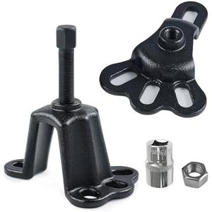 Universal Front Wheel Bearing Puller(Max 4-5/8") & Rear Axle Puller(Max 5-2/3") Set, 2 Pack Flange Type Wheel Hub Axle Remover Tools Kit with Forcing Bolt and Socket (Thread 5/8" *18)