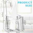 Yookeer 50 Pieces Acrylic Brochure Holder 4 x 8 Inches Rack Card Holder Clear Pamphlet Holders Display Stand for Vendors, Brochure, Trifold, Magazine, Pamphlet, Booklets