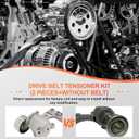 Serpentine Drive Belt Kit w/Tensioner & Idler Fit for Camry 2012-2017 RAV4 2006-12, Highlander 2008-16, Venza 2009-15, Sienna 2011-16, Avalon 2013-18 V6 3.5L, IS250 RX350 ES350 2006-18 16620-31040
