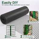 Heavy Duty Plastic Fence Roll 55" x 50' - 0.8x0.8 Inch Chicken Wire Mesh, Reusable Fencing for Garden, Rabbit/Poultry Protection, Balcony & Plant Defense (Black)