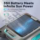 AIPER Surfer S2 Robotic Solar Pool Skimmer with APP Support, 24/7 Cleaning, Dual Charging Modes, Smart Obstacle Avoidance, Ideal for Most Swimming Pool Types (Blue)
