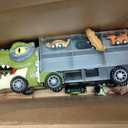 JOYIN 13 in 1 Dinosaur Toys for Kids 3-5, Transport Dinosaur Carrier Truck with 12 Pull Back Cars, Toddler Toys 3-4 Birthday Gifts for 3 4 5+ Year Old Boys
