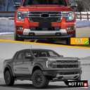 Front License Plate Frame Compatible with Ford Ranger 2024 2025 2026(Exclude Raptor), Bumper License Frame Holder Mounting Bracket, Replace # N1WZ17A385N FO1068206