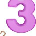 Ducodocu Large Number Cake Pan for Baking 3D Silicone Cake Mold DIY Baking Mold Novel Cake Tins for Birthday Wedding Anniversary Number of 3