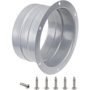 Dryer Vent Wall Plate 4Inch Metal Air Duct Connector Flange Panel Inlet Outlet Exhaust Fitting for Wall Ceiling Heating Cooling Ventilation Pipe (Round)