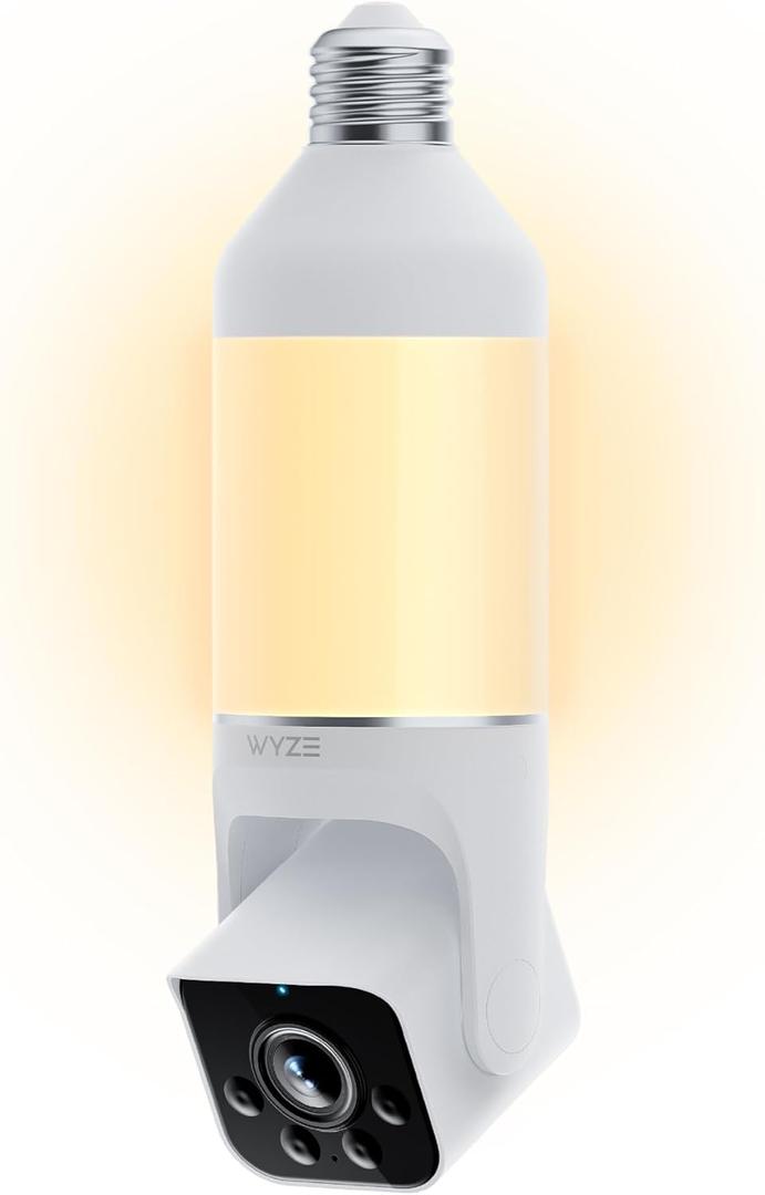 WYZE Bulb Cam 2K HD Smart Light Bulb Security Camera, E26 Socket