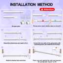 Small Shower Rod 18-32 Inches Short Adjustable Tension Shower Curtain Rod No Drilling White Spring Tension Rod Non-Slip,Stainless Steel