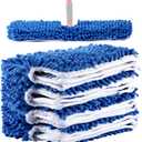 4 Pack Microfiber Flip Mop Refills,Compatible with O-Cedar Dual Action Mop,Replacement Mop Heads for Dry/Wet Use,Machine Washable.